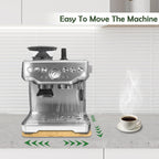 Bamboo Appliance Slider fit for Breville Barista Espresso Machine 870/878 - Under Cabinet Sliding Tray Caddy for Breville Barista/Barista Pro, Coffee Maker Mover Kitchen Countertop