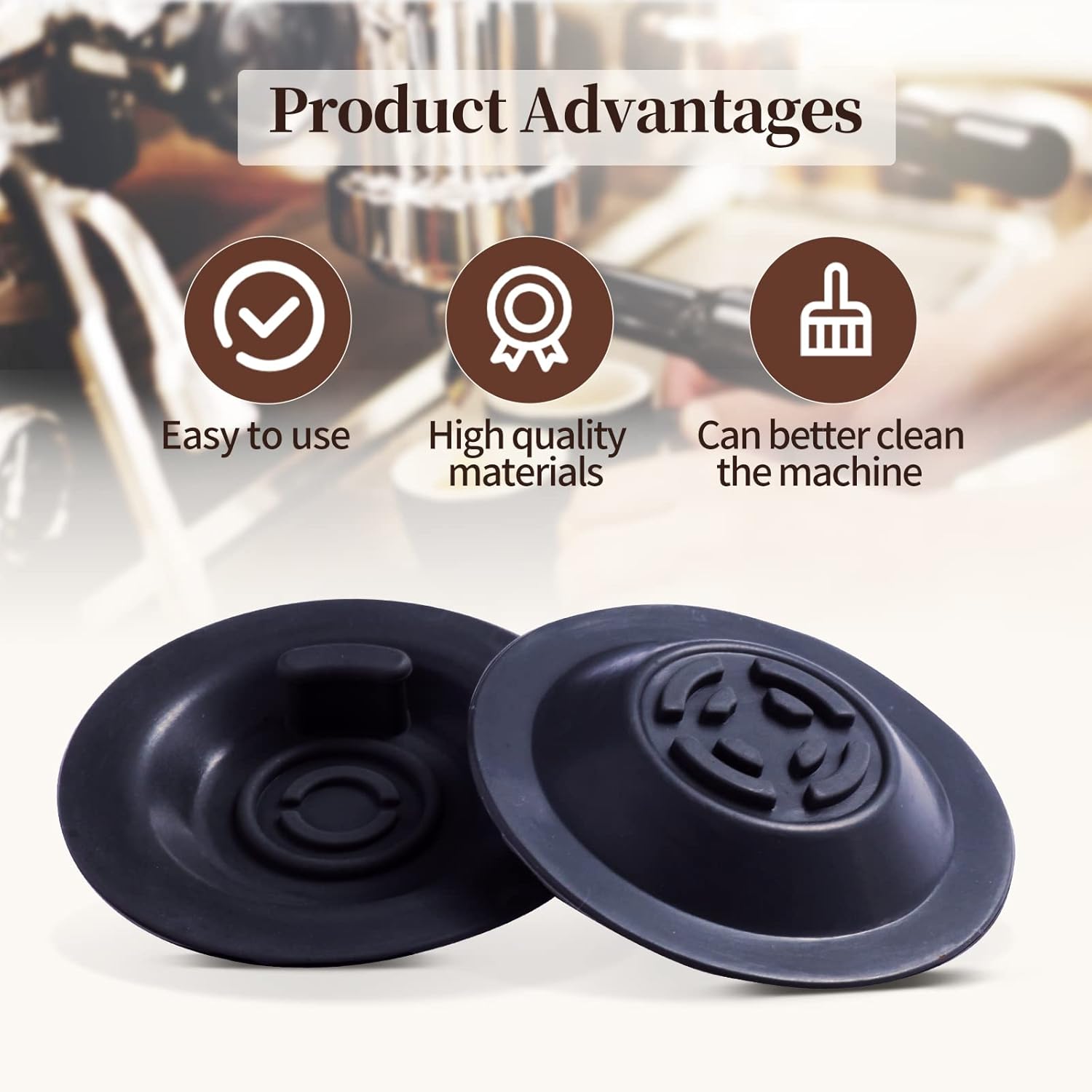 2 Pack 54mm Espresso Backflush Cleaning Disc For Breville Espresso Machines - 54mm Backflush Disc Compatible with Breville BES870XL/ BES878BSS/ BES880/ BES840XL/ BES810BSS