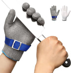 Schwer ANSI A9 Cut Resistant Glove, Food Grade Stainless Steel wire Mesh Metal Gloves, Knife Cutting Gloves for kitchen Mandoline Slicing Butcher Meat Cutting Oyster Shucking Fish Fillet（S, 1 PCS）
