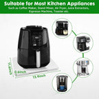 Appliance Slider 360° Rolling Tray for Coffee Maker- Bamboo Coffee Pot Slider Tray Countertop Rotation Sliding Tray with Wheels, Small Appliances Mat Easily from Under The Cabinet White(13.9"×11.6")