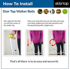 Deluxe Pre Cut Walker Tennis Ball Glides - Walkers Legs Universal Precut Glide Balls, Accessories Gifts for Elderly Seniors or Medical Rehab