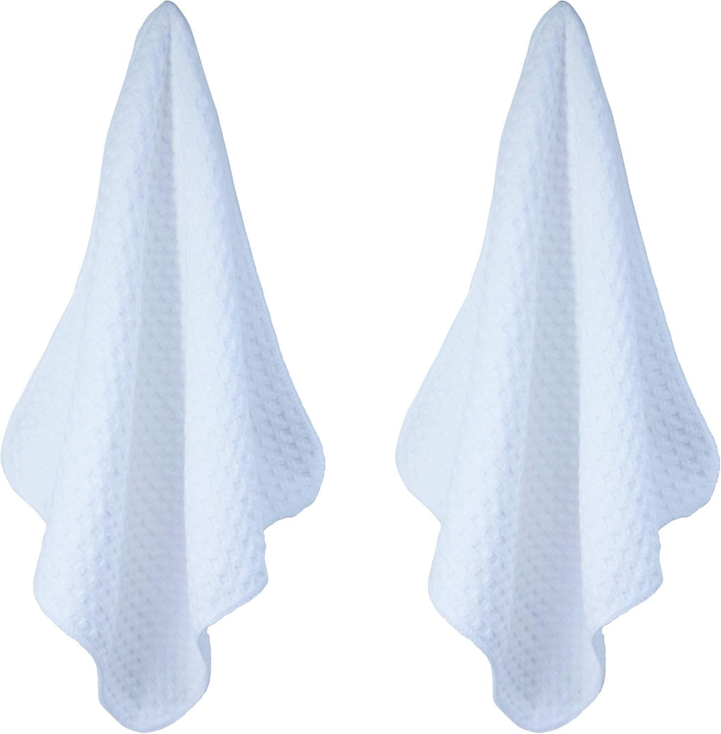 POLYTE Ultra Premium Microfiber Kitchen Dish Cloth Waffle Weave, 8 Pack (12x12 in, White)