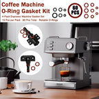60Pcs Coffee Machine O Loop Seal Kit, Silicone O-Ring Seal Replacement Parts, Watertight O Ring Seal Washer Gaskets for Espresso Machine Different Sizes