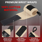 TECEUM Weightlifting 18" & 12" Wrist Wraps with Thumb Loop – Heavy Duty Wrist Workout Braces for Men and Women – Ideal for Powerlifting, Strength Training, Bodybuilding