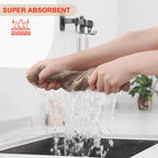 Kitinjoy 100% Cotton Waffle Weave Kitchen Towels, 8-Pack Super Soft and Absorbent Dish Towels for Drying Dishes, Kitchen Hand Towels, 13 in x 28 in, Tan