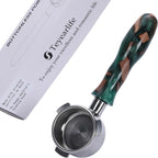 54mm bottomless portafilter for Breville Barista Express(BES870) Pro Touch Bambino Infuser Duo Temp Espresso Accessories Includes Naked Basket Stainless Steel resin green