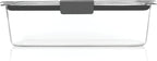 Rubbermaid Brilliance Food Storage Container, Large, 9.6 Cup, Clear 2024351 (Pack of 2)
