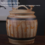 Ceramic Rice Storage Container Sealed Rice Bucket, Grain Dispenser Food Storage Jars, Chinese Jar Ceramic Decorative, for Cereal, Flour, Sugar, Coffee, Rice(47 * 37cm/18.5 * 14.5in)
