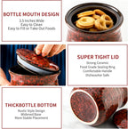 Ceramic Food Storage Jar, Coffee Canister for Countertop with Lids Airtight, Large Flour,Spices,Beans,Rice and Candies Containers for Kitchen and Home,Gift for Halloween,Farmhouse,35 OZ Red