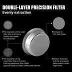 MHW-3BOMBER 58mm Espresso Filter Basket, 20g Double-layer Stainless Steel High Precision Extraction Portafilter Basket Filter Fits Most 58mm Portafilter, Ridged, FB5629-OS