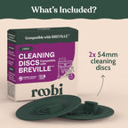 Roobi Espresso Cleaning Disc Compatible with Breville. 54mm Backflush for Disc Espresso Cleaning Tablets, 2 Pack