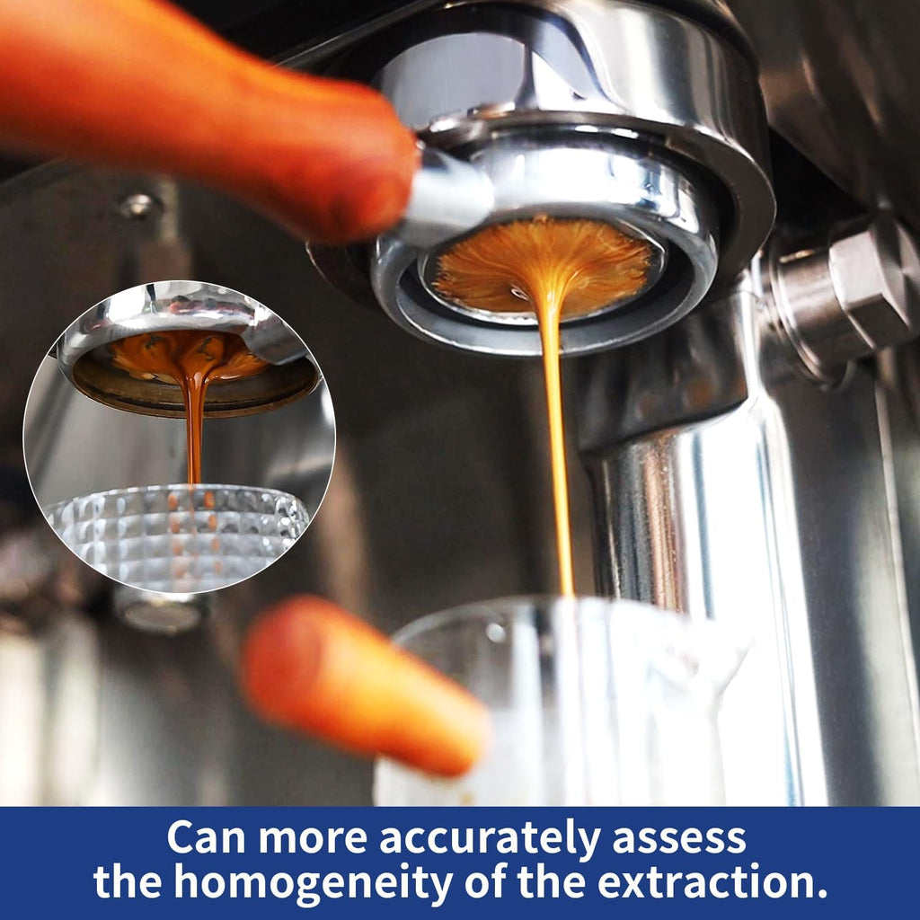 54mm Bottomless Portafilter - 3-Ear Stainless Steel - For Breville Barista Express (BES870, 878, 875, 840, Duo-Temp Pro) - Solid Wood Handle