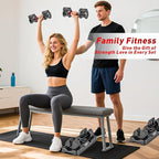 25/55lbs Adjustable Dumbbells Set, Dumbbells with Anti-Slip Metal Handle for Exercise & Fitness Fast Adjust Weight for Full Body Workout Fitness