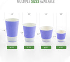 Restaurantware 16 Ounce Paper Cups Pack of 25 Ripple Wall Disposable Cups â€“ Leakproof, Recyclable, Light Purple Insulated Hot Beverage Holders with Matching Lids Available for Purchase Separately