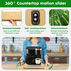 Appliance Slider 360° Rolling Tray for Coffee Maker- Bamboo Coffee Pot Slider Tray Countertop Rotation Sliding Tray with Wheels, Small Appliances Mat (Medium13.9"×11.6")