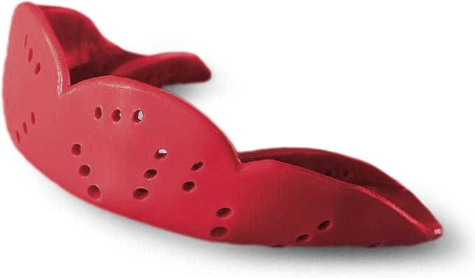 SISU Aero Large Mouthguard, Intense Red - 2.0mm Thin - Custom-Molded Fit - Slim Design - Remoldable Up to 20 Times - for Team Sports - Non Toxic
