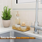 Wooden Decorative Tray, Oak 7.5" L Coffee Table Tray for Kitchen Countertop Soap Sponge Holder for Dresser Perfume Jewelry Candle Nightstand Table Centerpieces for Dining Room Decor Natural