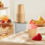 1200 Pack 3 oz Kraft Paper Cups, Disposable Bathroom Cups, Mini Mouthwash Cups, Hot/Cold Beverage Drinking Cup for Gargle Espresso Juice Medicine (Brown)