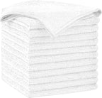 AIDEA Microfiber Cleaning Cloth-12PK, Soft Microfiber Towels for Cars, Absorbent Cleaning Rags, Lint-Free Streak-Free Wash Cloths for House, Kitchen, Window(12in.x12in), White