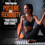 SQUATZ Yoga Wheel Back Stretcher, 12.4’’ x 4.72’’ Back Roller for Pain Relief & Stretching, Comfortable Cushioned Exterior, Durable ABS Frame, Thick Non-Slip Foam Padding, Supports Up to 777 LBS