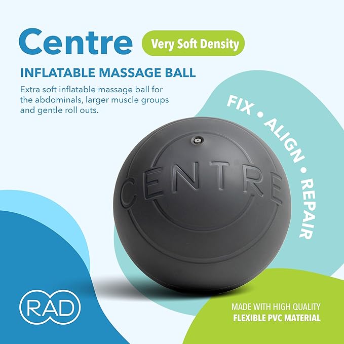 RAD Centre – Soft Yoga Deep Tissue Massage Ball – Myofascial Release Ball for Abdominal, Psoas, Neck & Stomach Massage – Trigger Point & Mobility Therapy