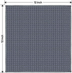 HOMEXCEL Waffle Weave Microfiber Cleaning Cloth, 6 Pack Highly Absorbent Cleaning Rag for Household, Reusable Kitchen Towels, Scratch-Free Barista Towels, 12 x 12 Inches, Grey