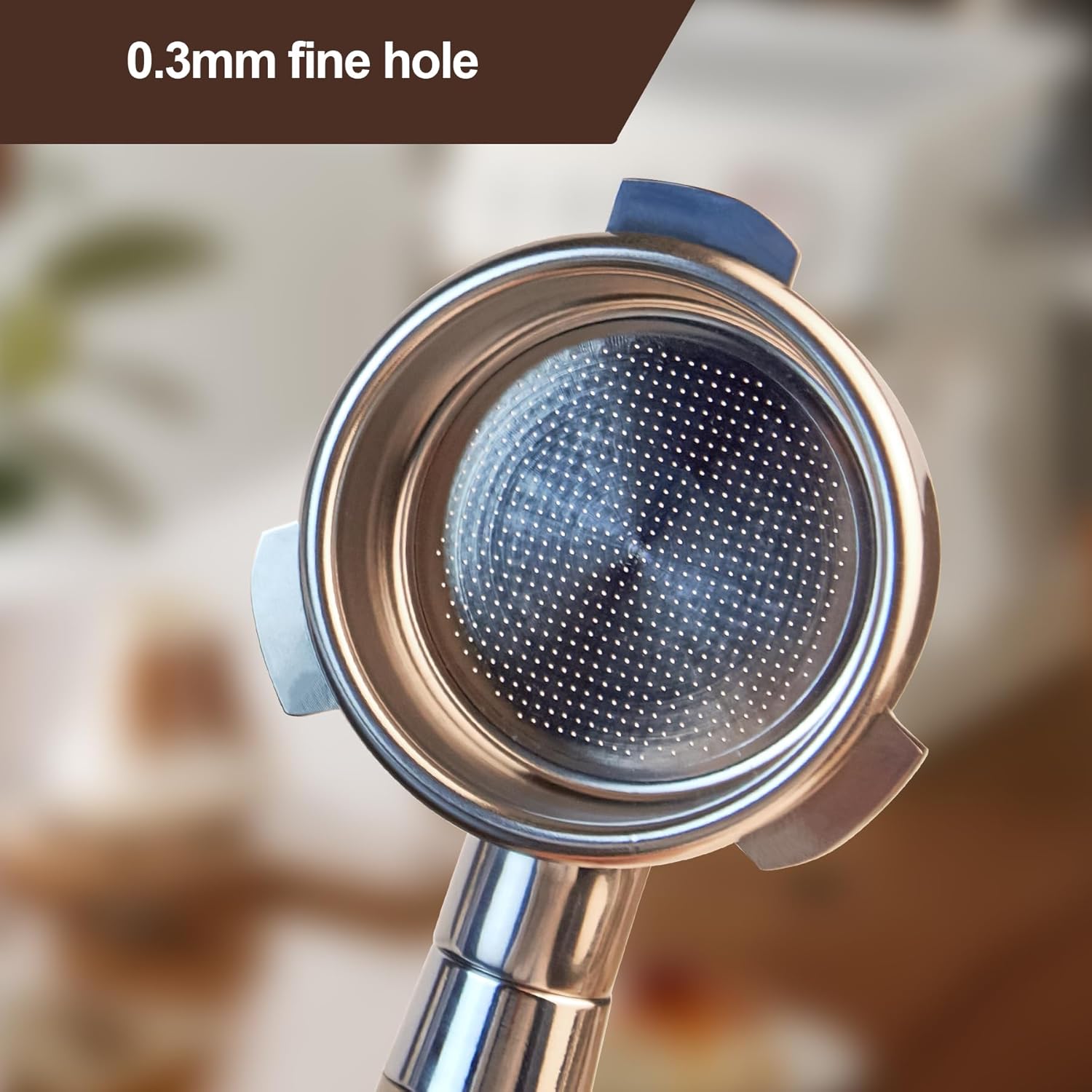 51 mm Bottomless Portafilter with Puck Screen 3 Ears Espresso Portafilter Compatible with Delonghi Dedica EC680, EC685,SMEG & EUPA Coffee Machines,Stainless Steel Porta filter and Maple Handle