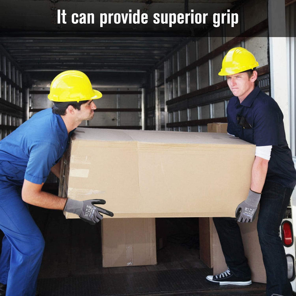 NP1001 Safety Work Gloves Comfort Stretch Fit Power Grip Smart Touch Durable Foam Coated