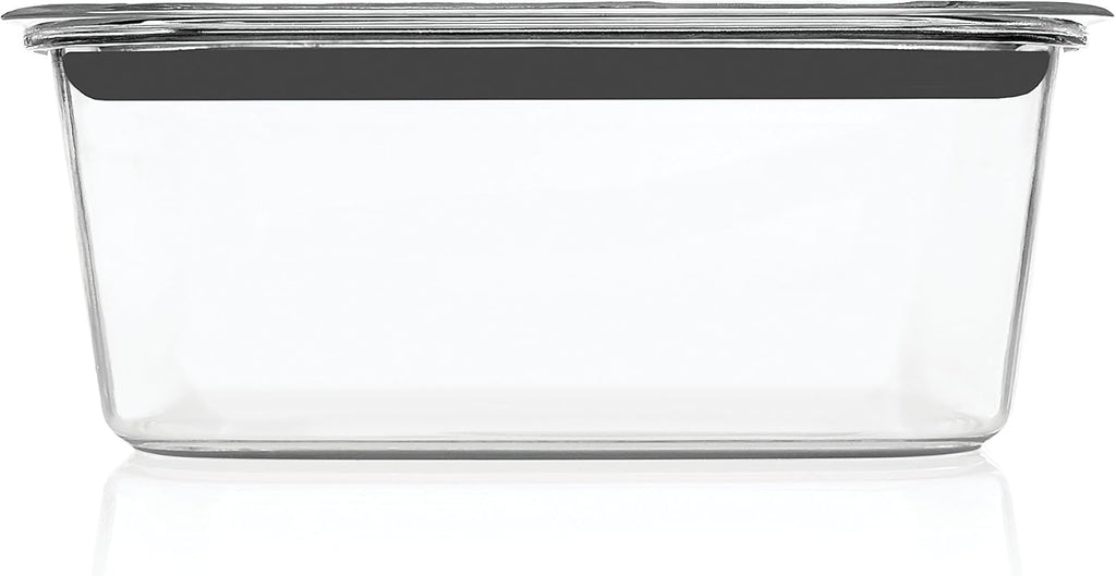 Rubbermaid Brilliance Food Storage Container, Large, 9.6 Cup, Clear 2024351 (Pack of 2)