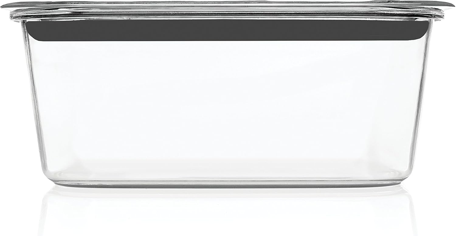 Rubbermaid Brilliance Food Storage Container, Large, 9.6 Cup, Clear 2024351 (Pack of 2)