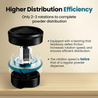 MHW-3BOMBER 51mm Coffee Distributor, Gravity Espresso Distribution Tool with Adaptive Height for Barista, Coffee Leveler for 51mm Portafilter, Black, Astra Distributor, T7019-OS