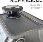 Coffee Mat for Breville 878/881, Espresso Tamper Mat, Food Grade Silicone Non-Slip, 11.42in x 9.53in, Waterproof Heat Resistant, Espresso Tamping Station for Espresso Machine Accessories (Grey)
