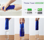 Microfiber Cloth 6Pack Cleaning Rags Absorbant Lint Free Cloth for House, Kitchen, Car, Glass, Stainless Steel, Window, Boat Cleaner-12''x 12''-Blue