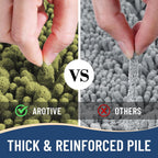 Arotive Luxury Chenille Bathroom Rug Mat, Extra Soft Thick Absorbent Shaggy Bath Rugs, Non-Slip Machine Wash Dry, Plush Bath Mats for Bathroom, Shower and Tub, 24x16, Willow Green