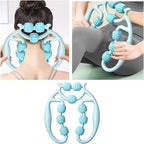 9 Wheels Muscle Roller, Leg Massager Muscle Relaxation Stretching Roller Foam Roller Deep Tissue Massager for Thigh Arms Leg Waist(Sky Blue)