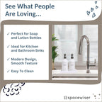 Countertop and Vanity Tray - 2 PC Small 7.7" Silicone Bathroom Trays, Kitchen Soap Tray, Dish Sponge Soap Holder Kitchen Sink Organizer Caddy, Bathroom Counter Trays for Lotion Dispenser