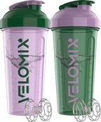 '-2 Pack- 28 oz Protein Shaker Bottles for Protein Mixes - 2x Wire Whisk | Leak Proof Shaker Cups for Protein Shakes | Protein Shaker Bottle Pack (Flower Set)