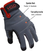 HANDLANDY Work Gloves for Men & Women, Utility Mechanic Working Gloves Touch Screen, Flexible Yard Work Gloves