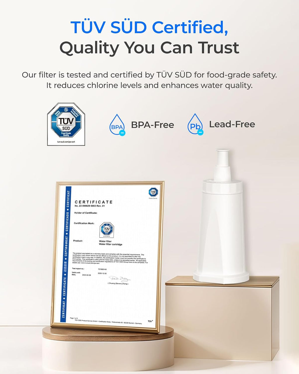 Replacement Water Filter for Breville® Barista Touch Espresso Machine Water Filter BES880 BES881, Breville® Water Filter Oracle® Jet BES985, Oracle® Touch BES990, Waterdrop, #BES008WHT0NUC1, 8 Packs