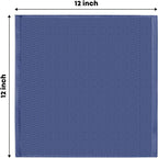 Artoid Mode 100% Cotton Navy Blue Waffle Weave Kitchen Dish Cloths, 12x12 Inch Ultra Soft Absorbent Quick Drying Kitchen Dish Towels Set of 6