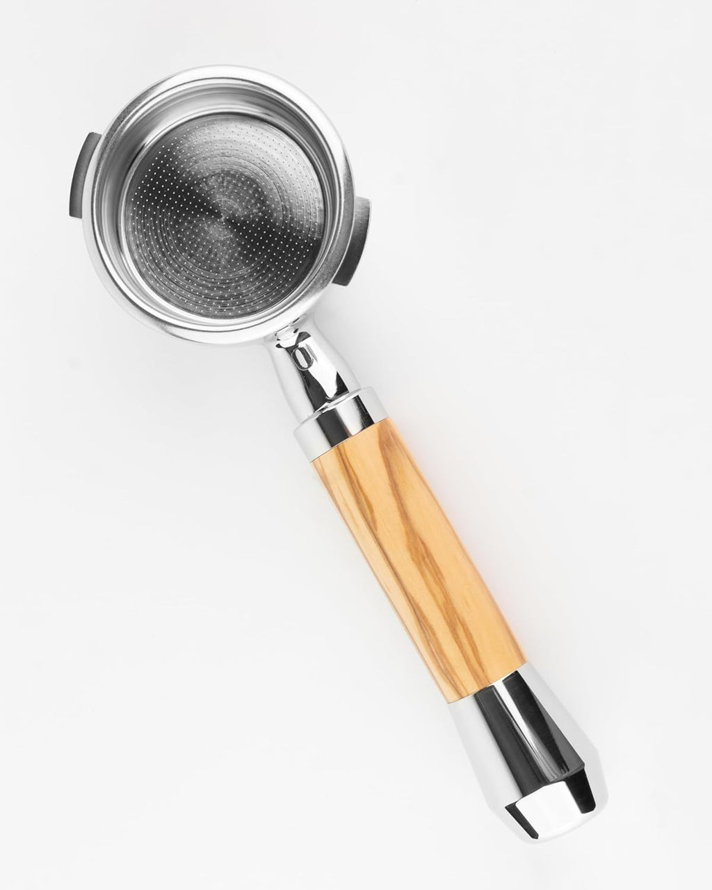 LILQ 58mm Bottomless Naked 2 Ears Portafilter Compatible with Gaggia Machines– Includes 18–20g Basket (Olive Fusion, 58mm For Gaggia)