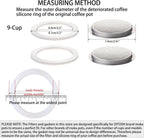 2 Pcs Filter with 3 Pcs Silicone Gasket Seals for 9 Cup Stovetop Espresso Coffee Maker Replacement Parts for DITOSH Aluminium Moka Pot