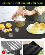 Black Plastic Table Cover Protector, 42" Round Waterproof Easy Flat PVC Desk Pad Mat, 1.5mm Thick Vinyl Table Top Protector for Dining Room Table, Office, Dresser