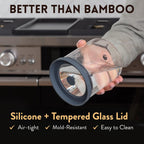 Glass Airtight Food Storage Containers with Silicone and Glass Lids – BPA-Free Jars and Canisters for Pasta Rice Flour, Dry or Wet Foods, Pantry Meal Prep – Set of 5 with Portion Tool