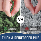 Arotive Luxury Chenille Bathroom Rug Mat, Extra Soft Thick Absorbent Shaggy Bath Rugs, Non-Slip Machine Wash Dry, Plush Bath Mats for Bathroom, Shower and Tub, 36x24, Olive Green