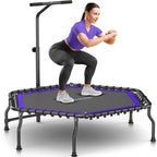 ANCHEER 50" Rebounder Trampoline for Adults With Bar, 550 LBS Mini Trampoline Quiet Exercise Bungee Jumping Cardio Trainer Workout