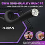 BCAN 51" Mini Hexagon Trampoline, Max Load 450 LBS Fitness Trampoline with T-Adjustable Handle Bar, Silent Bungees, Larger, More Stable, Quieter Exercise Rebounder for Adults Indoor/Garden Workout