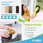 AIDEA Microfiber Cleaning Cloth Black 8PK, Microfiber Towels for Cars, Premium Car Cloths, Dusting Cloth Lint Free Cleaning Rags for SUVs, House, Kitchen, Window, Workshops,11.5×11.5"