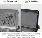 Coffee Mat for Breville 876, Espresso Tamper Mat, Food Grade Silicone Non-Slip, 10.83in x 7.48in, Waterproof Heat Resistant, Espresso Tamping Station for Espresso Machine Barista Accessories (Grey)