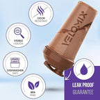 '-2 Pack- 28 oz Protein Shaker Bottles for Protein Mixes - 2x Wire Whisk | Leak Proof Shaker Cups for Protein Shakes | Protein Shaker Bottle Pack | Shakers for Protein Shakes-Brown Colors